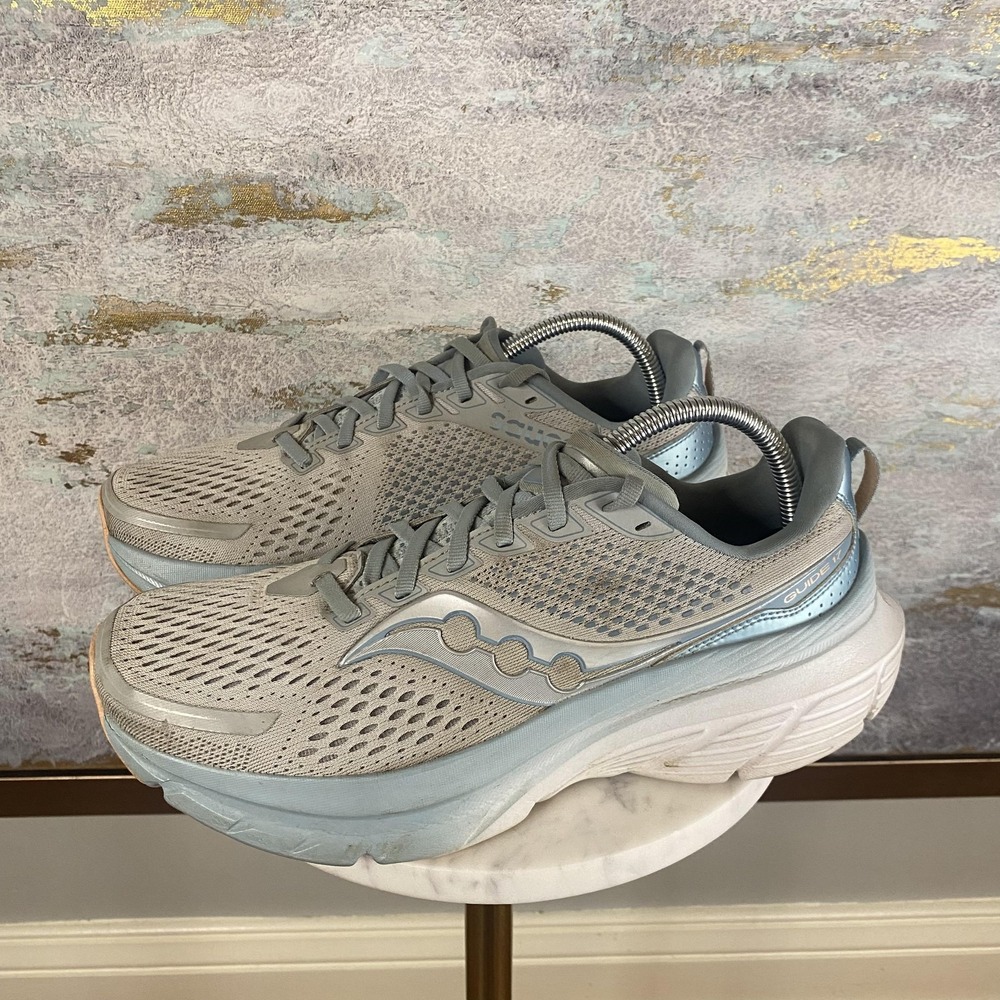 Saucony Guide 17 Shoes Womens Size 9.5 Gray Blue Running Sneakers S30939-10